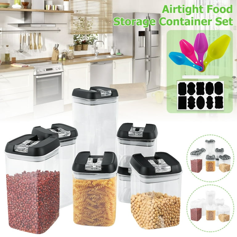 7 x Clear Kitchen Storage Canisters