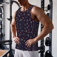 thumbnail image 5 of Rateoe Mushrooms3 Pattern Sleeveless Gym Shirt Muscle Tee Breathable Workout Shirt Slim-Fit Tank Quick Dry Fit Muscle Tank Top Bodybuilding Sleeveless T Shirt-XX-Large, 5 of 7