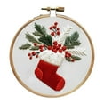 thumbnail image 3 of jifeng Christmas Embroidery Kit Christmas Pattern DIY Needlepoint Set with Instructions Stocking, 3 of 9