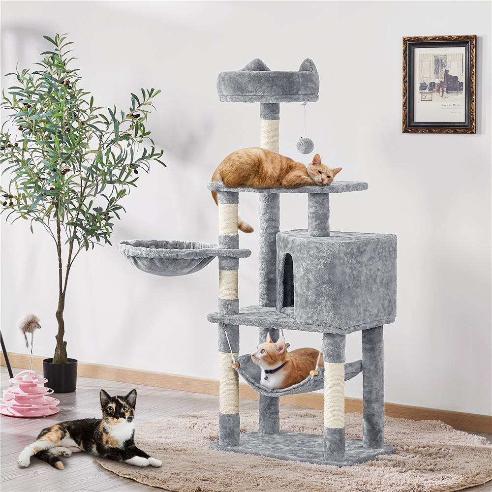 Renwick 55" Cat Tree Tower for Small Medium Cats, Light Gray