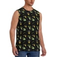 thumbnail image 2 of Uemuo Bee Floral Pattern Men's Sleeveless T-Shirt,Muscle Athletic Tank Top, Moisture-wicking Quick-dry Breathable Classic Tee Top for Gym Run Outdoor Sports-XX-Large, 2 of 8