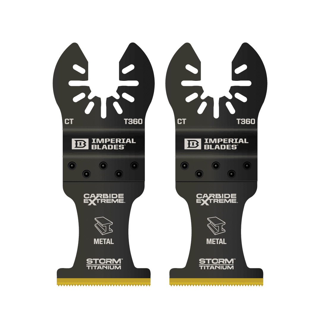 Imperial Blades ONE FIT 1-3/8" Carbide Extreme Storm Titanium Multi-Material Blade – 1PC For Wood, Screws, Drywall & More