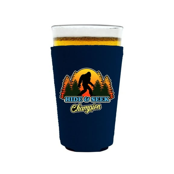 Hide & Seek Champion Bigfoot Pint Glass Coolie (Navy)