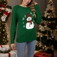 thumbnail image 3 of PFRNLF Ugly Christmas Sweaters for Women Soft Holiday Long Sleeve Crewneck Xmas Snowman Knit Sweaters, 3 of 7
