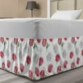 thumbnail image 1 of Vintage Rose Bed Skirt, Watercolor Splash on Flowers Sketch Plain Background, Elastic Bedskirt Dust Ruffle Wrap Around for Bedding Decor, 4 Sizes, Laurel Green Pastel Pink, by Ambesonne, 1 of 2