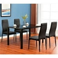 thumbnail image 1 of Set of 5 Dining Table Sets, Kitchen Table Sets with 1 Table and 4 Upholstered Chairs, 1 of 7