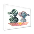 thumbnail image 2 of Designart 'Cactus Duo In Pink Pots Geometric' Modern Framed Art Print, 2 of 4