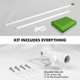 thumbnail image 2 of G128 Combo Pack: 5 Ft Tangle Free Aluminum Spinning Flagpole (White) & Solid Lime Green Color Flag 2.5x4 Ft, LiteWeave Pro Series Printed 150D Polyester | Pole with Flag Included, 2 of 9