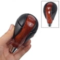 thumbnail image 4 of Walnut Leather Chrome Automatic Transmission Gear Shift Knob For Lexus Rx350 Rx450h Is250 Is350 Es300 Es350 Gs300 Gs350 Ls460, 4 of 5