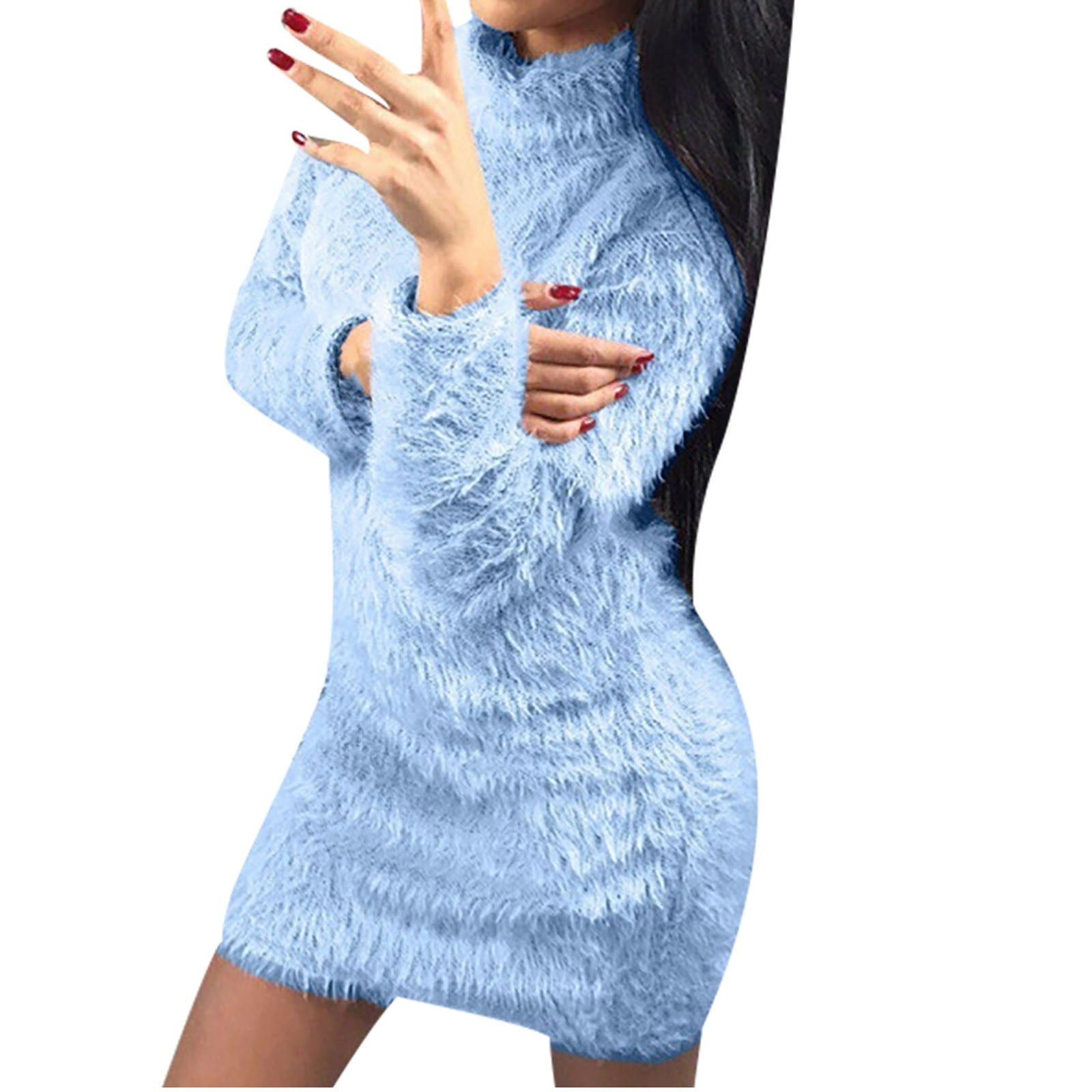 Sweater Dress for Women, Women's Solid 