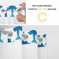 thumbnail image 5 of Art Aircraft No Hook Shower Curtain with Snap in Liner Blue Gradient Cartoon Airplane Watercolor Retro Waterproof Bathroom Shower Curtain with See Through Top Window for Bathtub 72" x 72", 5 of 9