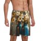 thumbnail image 2 of Balery Rustic Daisy Mason Jars Pantalones cortos de pijama de punto de algodón para hombre con cinturilla y bolsillos-4X-Large, 2 of 6