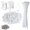 White, variant on 100 Pcs Cable Zip Tie Saddle Type Mounts Base with 100 Pcs 8" Cable Ties and 100 Pcs Tapping Screw, Wire Cable Clips Organizer Holders Clamps Black