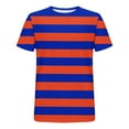 thumbnail image 4 of Maean Mens Short Sleeve Shirts Striped Causal Crew Neck Tshirts Summer Basic Loose Tees Tops, 4 of 5