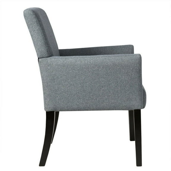 Barara King Accent Armchair, Single Sofa Chair, Executive Guest Chair Reception Waiting Room Arm Chair-Gray