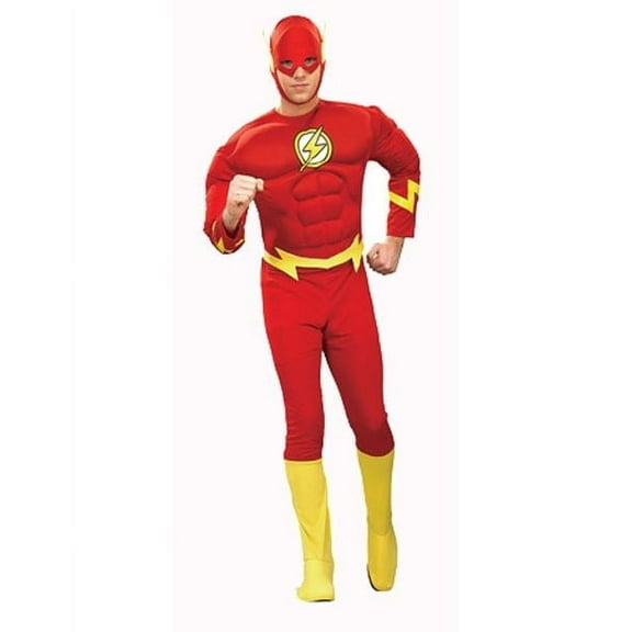 DC Heroes The Flash Deluxe Muscle Chest Costume for Adults by Rubies, Men's XL