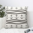 thumbnail image 4 of Pofeuu Anchors and Ropes Print Double-sided plush pillowcase Square Throw Pillow Covers Pillows Cover for Living Room Bedroom Sofa Couch Cushion Cover（No pillow core）-24"x24", 4 of 7