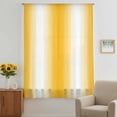 thumbnail image 3 of Yellow White Ombre Sheer Curtains 54 Inches Long, Modern Gradient Minimalist Aesthetic Light Filering Curtains, Breathable Simi Curtain Privacy Drapes for Kitchen Bathroom Small Window Treatment, 3 of 9