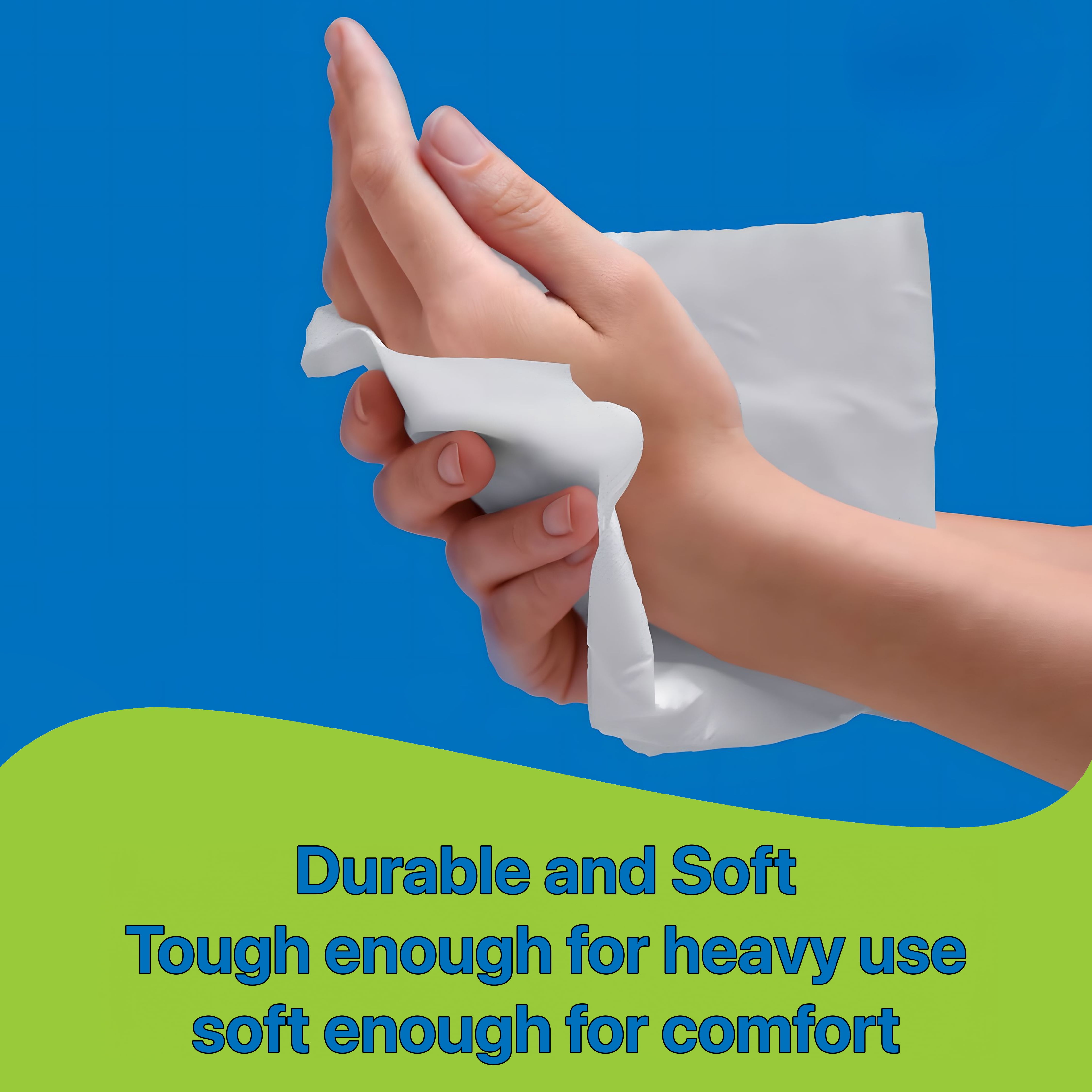 Pokanic Eco-Friendly Hand Towels, 6 Rolls, White, 8 Inch x 350 Ft, 1-Ply, Sustainable, 100% Recycled Fiber