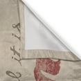 thumbnail image 3 of Ambesonne Wording Kitchen Curtains, Wisdom Persistance, 55"x45", Blue Ruby Pale Brown, 3 of 3