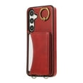 thumbnail image 4 of for Samsung Galaxy A15 Wallet Case with Card Holder - PU Leather Case for Women & Girls, Wrist Hand Strap, Secure Finger Ring, Shockproof Protective Phone Cover for Galaxy A15, Red, 4 of 7