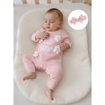 thumbnail image 5 of BemeyourBBs Newborn Baby Girl Little Sister Outfit Infant Baby Girl Spring Fall Winter Clothes Lil Sister Romper Long Sleeve Letter Floral Embroidery Jumpsuit with Headband, 5 of 9