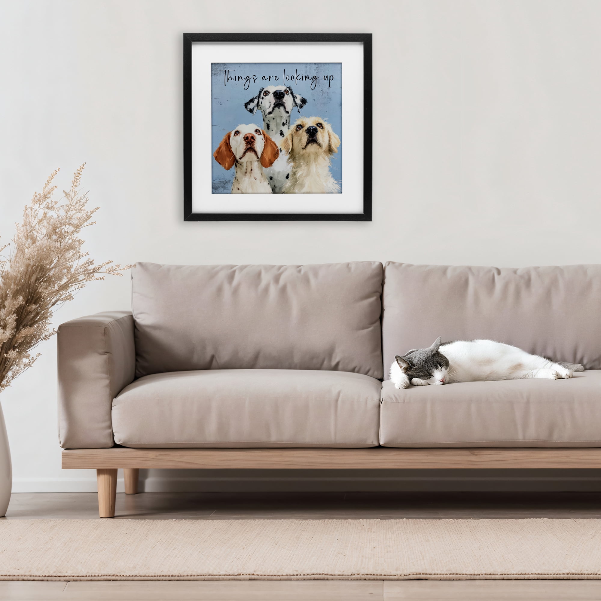 Stupell Industries Things Are Looking Up Black Framed Print Under Glass, design by Kim Curinga