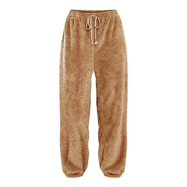 Brown fleece sales pants
