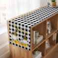 thumbnail image 6 of Table Runners 72 Inches Long Dress Scarves, Daisy Bees Gnomes Farmhouse Kitchen Table Runner, Coffee Tablerunners, Black White Plaid Farmhouse 14x72 Inch, 6 of 9