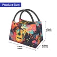 thumbnail image 2 of Lukts World Map Guitar Illustration Pattern Small Lunch Bag for Men Women Insulated Lunch Box Mini Lunchbox Portable Lunch Cooler Bag,Reusable Snack Bag, 2 of 6