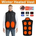 thumbnail image 2 of ZHaobin Heated Vest, Men's and Women's Winter Warmer Vest, Smart USB Heated Vest with 9 Carbon Fiber Heating Pads, 3 Temperature Levels (9 Zone Heating,XXXL), 2 of 7