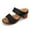 Black, variant on Slippers for Women,Stylish Slippers Open Toe Design Summer Casual Footwear Platform Wedge Height 7cm And Everyday Wear,Womens Slippers,Brown,9.5