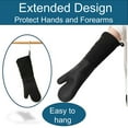 thumbnail image 3 of 2pcs Extra Long High Temp Oven Mitts, Heavy Duty Non-Slip Grip Mitts Heat Resistant, Black, 3 of 5