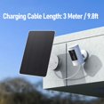 thumbnail image 4 of Cargador De Panel Solar Para Cámara De 10 W, IP66 A Prueba De Lluvia -5F A 120F Panel Solar Para Cámara Soporte Ajustable De 360 ​​Para Cámara De Comedero De Pájaros, 4 of 7