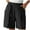 Black, variant on yillto Womens Shorts High Elastic Waist Ruffle Hem Causal Shorts Knee Length Loose Shorts with Pockets