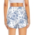 thumbnail image 2 of Lsque Rose Flowers Printed Women's Running Shorts with Liner Pockets,Elastic Quick Dry Workout Athletic Gym Yoga Shorts,Womens High Waist Shorts-X-Large, 2 of 9
