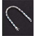 thumbnail image 5 of 6-9 Inches Round Cut Royal Blue Moissanite Tennis Bracelet for Women 5MM D Color VVS1 S925 Sterling Silver Lab Created Diamond Tennis Bracelet Perfect for Daily Wear, 5 of 7