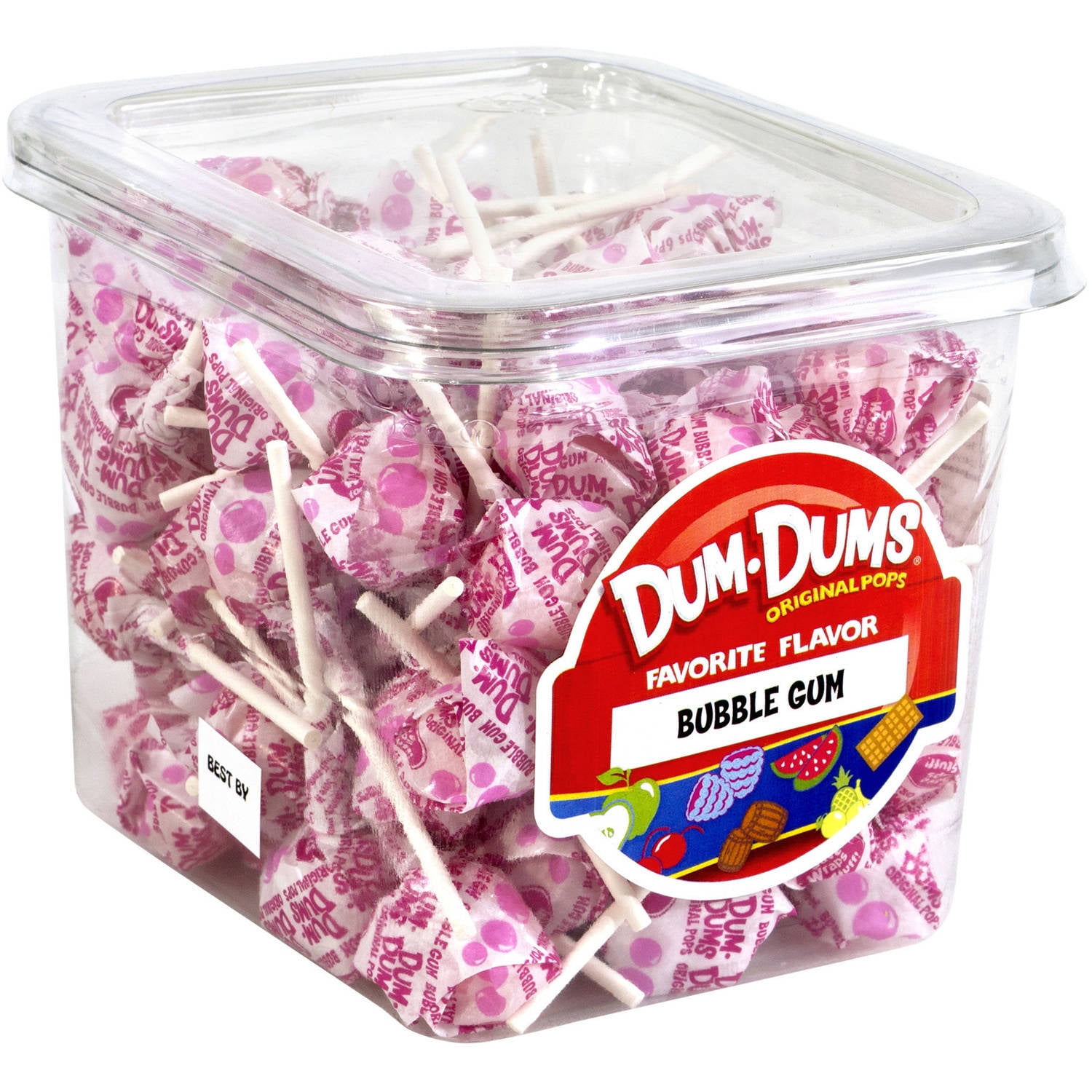 Dum Dums Original Pops Bubble Gum Lollipops, 68 count, 1 lb by