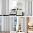 thumbnail image 6 of Grey Stripes Fabric Shower Curtain French Stripe Farmhouse Style Washable Shower Curtains for Bathroom, Waterproof Bath Curtain with Hooks Home Decor 72x72in, 6 of 8