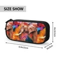 thumbnail image 3 of Uemuo Oil Paintings of Elephants Printed Pencil Pen Case, Portable Pencil Pouch with Zipper, Compact Stationery Bag Makeup Bag, Pencil Bag for Home Office, 3 of 9