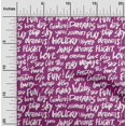 thumbnail image 2 of oneOone Rayon Purple Fabric Text Craft Projects Decor Fabric Printed By The Yard 56 Inch Wide-1R, 2 of 5