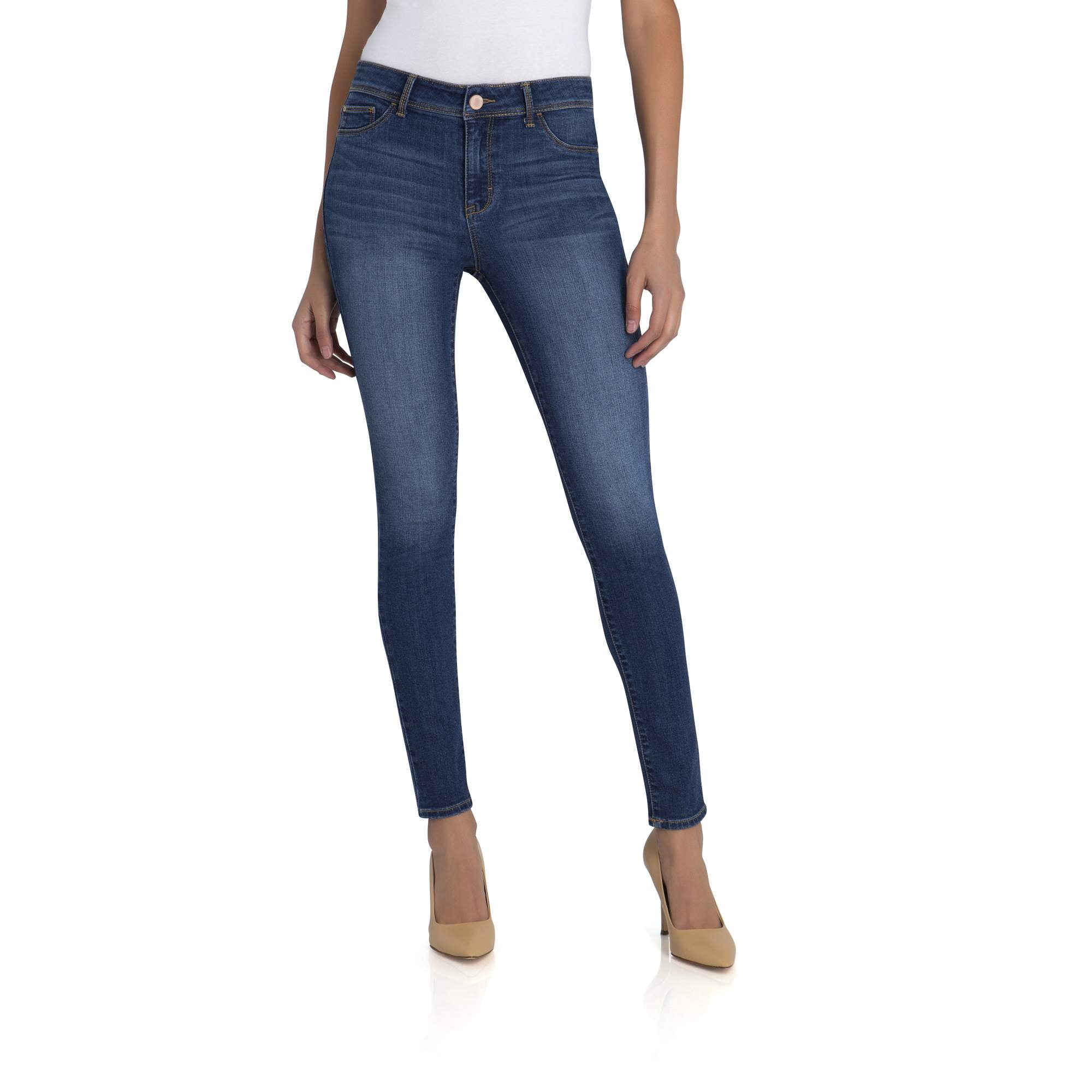 jordache women's super soft mid rise skinny jeans