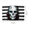 thumbnail image 3 of Daiia Watercolor Skull Front Door Mat, Heavy Duty Durable Welcome Mat for Outdoor Indoor, Dirt Trapper Waterproof Super Absorbent Door Mat, 16" x 24", 3 of 9