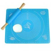 Cut Mat - Jeobest 1PC Silicone Mat For Baking- Silicone Pastry Baking Rolling Cut Mat Clay Fondant Ice Cake Dough Kitchen Tool MZ(Blue)