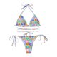 thumbnail image 1 of Traje de baño de bikini con cuello halter y estampado floral con almohadilla en el pecho para mujer sexy con tirantes divididos Fridja  nalpqowj58540, 1 of 9