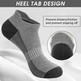 thumbnail image 2 of Smilooen 14 Pair Mens Ankle Running Socks Low Cut Breathable Cushioned Athletic Grey Socks Size 6-12, 2 of 6