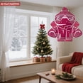 thumbnail image 2 of Stylized Metal Hanging Christmas Tree Wind Spinner - Abstract Red & White Geometric Design with Yellow Ornament for Garden Decor, 2 of 6