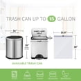 thumbnail image 2 of 15 Gallon 60 Counts Strong Tall Kitchen Drawstring Trash Bags, Medium Plastic Garbage Bags for Home Kitchen Office Garden Outdoor Tall Trash Can, Waste Bin Liners White, 2 of 4