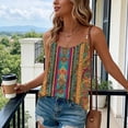 thumbnail image 5 of Neewe Tank Tops for Women Beaded Spaghetti Strap Cami Flowy Scoop Neck Sleeveless Summer Beach Vacation Spring Printed Clothes, 5 of 7