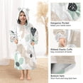thumbnail image 4 of Floral Seamless Pattern Wearable Blankets Hoodie Oversize Sherpa Wearable Soft Blanket Warm Cozy 3-14 Age, 4 of 7